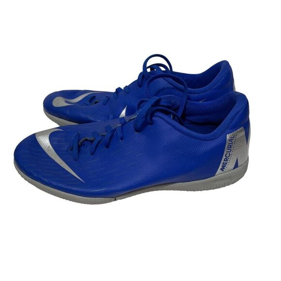 Nike Mercurial Blue Athletic Soccer Training Shoes - Picture 1 of 8